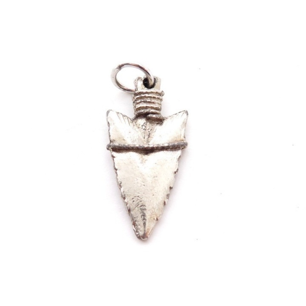 Vintage Silver‎ Plated Arrowhead Necklace Pendant